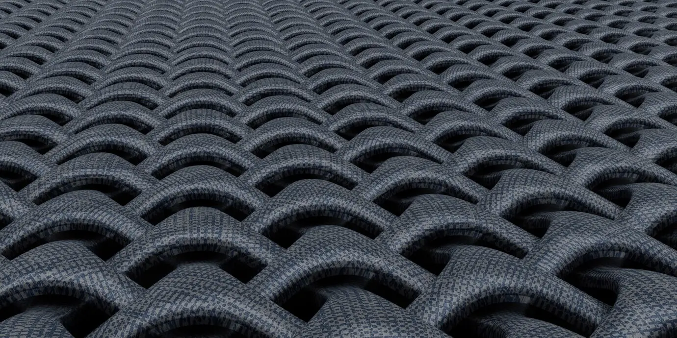 Abstrakte 3D-Hintergrundtapete mit geometrischem Geflecht